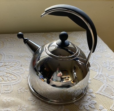 AGA Edelstahl Silber Herdplatte Wasserkocher 2,2L Pfeifkessel