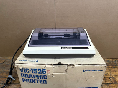 Vintage 1980's Commodore VIC-1525 Graphic Printer Dot Matrix with Original Box