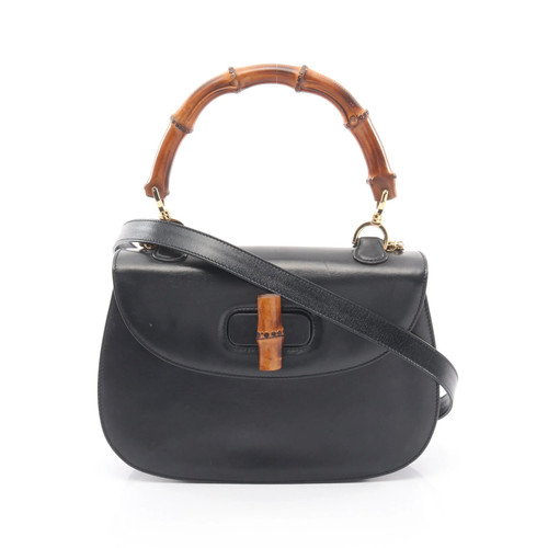 Gucci 2WAY Handbag Black Leather #RCB6313
