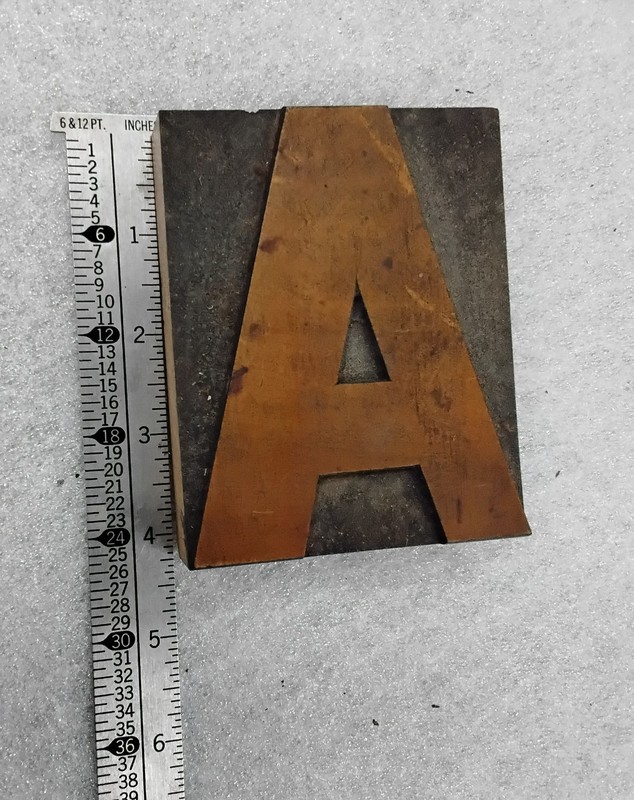 Letterpress Wood Type Large Letter A