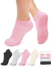 Pilates Socks for Women Non Slip Grip Socks for Yoga, Barre, Hospital, Barefoot