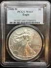 2008-W American Silver Eagle Dollar PCGS MS69
