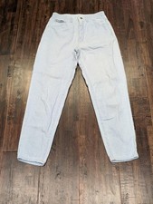 Vintage Lee Jeans Womens 10 Med 28x29 Light Wash Tapered Elastic Waist USA 90s