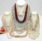 VINTAGE TO NOW FAUX PEARL BEAD NECKLACE LOT, FASHION/COSTUME JEWELRY LOT