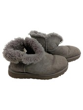 UGG Stiefelette Damen Gr. 37 Grau Lammfell Strass Classic Mini Fluff