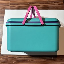 Eagle Craftstor Borsa Portaoggetti da Cucito Artigianale Vintage Anni 90 Pattumiera Organizer con Vassoio