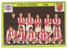 figurine calciatori PANINI 1968 69-Storia Coppe STELLA ROSSA originale d'epoca