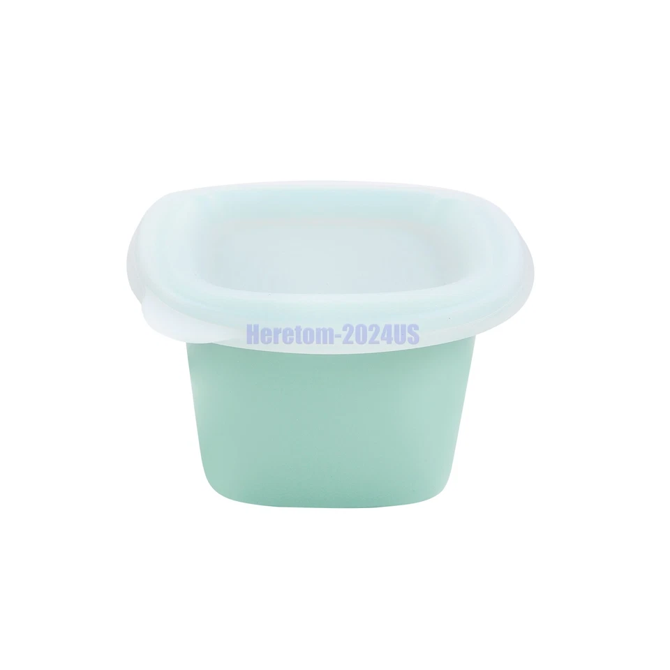 Lot of 6 Nesting Silicone Food Containers Reusable Bento Boxes Multi-Safe GREEN - Image 2 of 4
