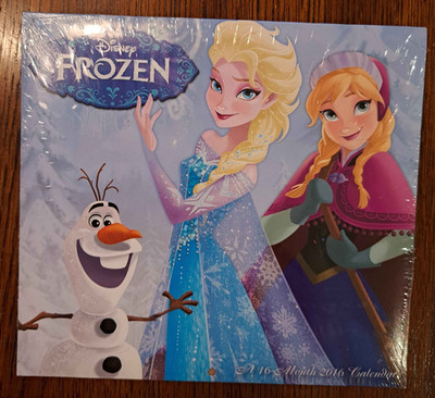 Walt Disney Frozen Movie Animation Art 16 Month 2016 MINI Wall Calendar, SEALED