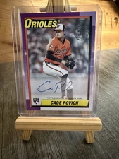 2025 Topps Update Cade Povich 1990 Auto Rookie #90AU-CP Baltimore Orioles