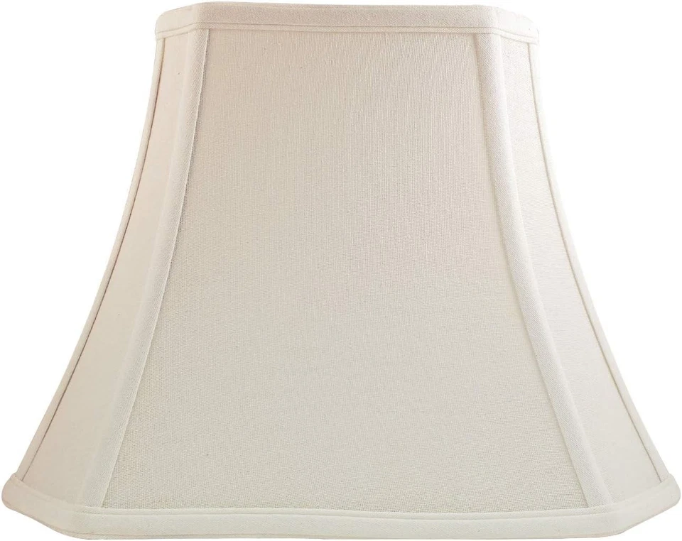 Rectangular Linen White Lamp Shade Spider Fitter - Image 3 of 4