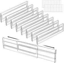Kunststoff Schubladentrenner Verstellbar,8 Stück Transparente Schubladenteiler,S