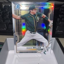 2021 Bowman Draft Mason Miller Chrome Refractor 1st Prospect #BDC-85 Athletics