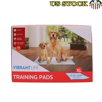 XL Dog Puppy Training Pads 75 Count Super Absorbent Leakproof Odor Control New