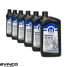 Mopar 0W20 Full synthetic Motor Oil Case of 6 Quarts 43.87 per gallon