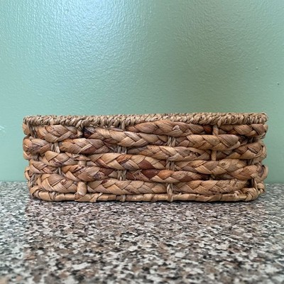 Woven Wicker Rattan Open Oval Small Storage Basket