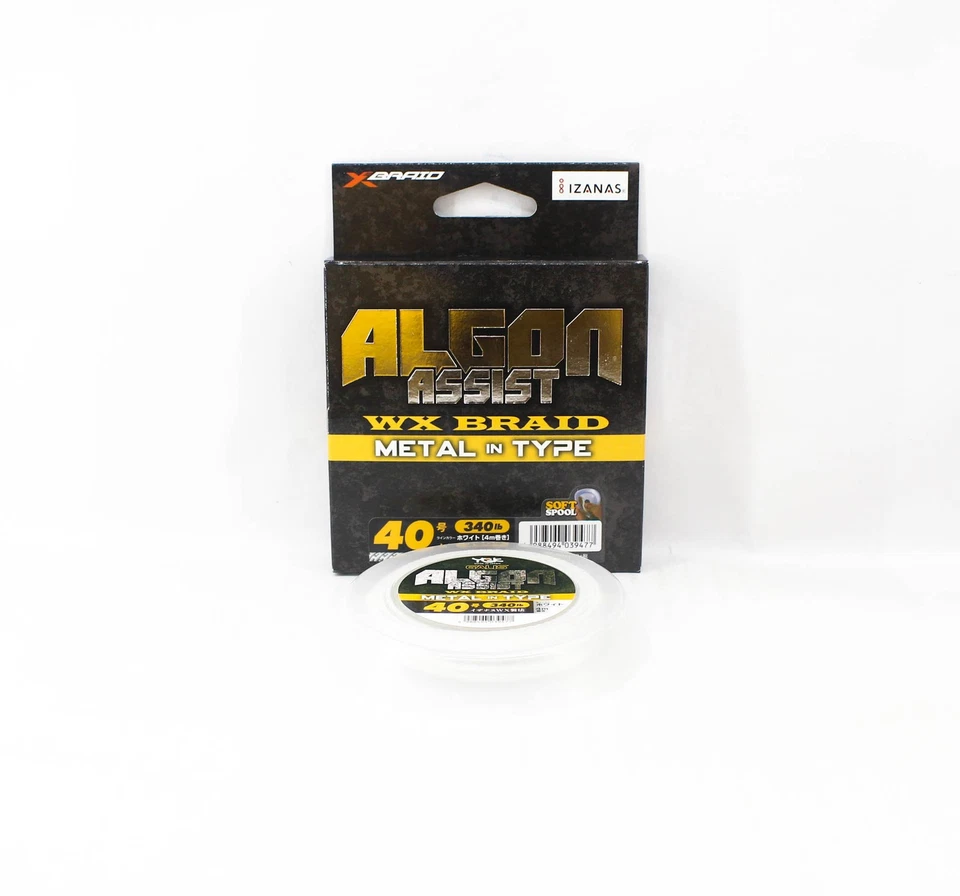YGK Algon Assist WX Braid Metal Type Wire Core 4m Size 40,340lb Whit (9477) - Photo 3/4