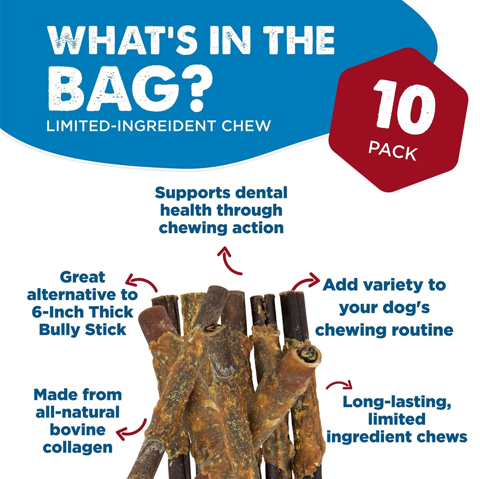 Chicken Wrapped Beef Collagen Sticks - 6 Inch 10 Count (Pack of 1) - All-Natu... - Image 3 of 4