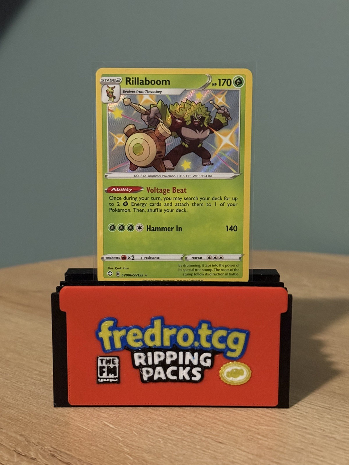 Rillaboom - SV006/SV122 Shining Fates SHINY Holo Rare Pokemon - NM/MINT