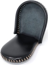 leather/hand sewn Horseshoe shaped coin case cowhide handmade compact coin purse
