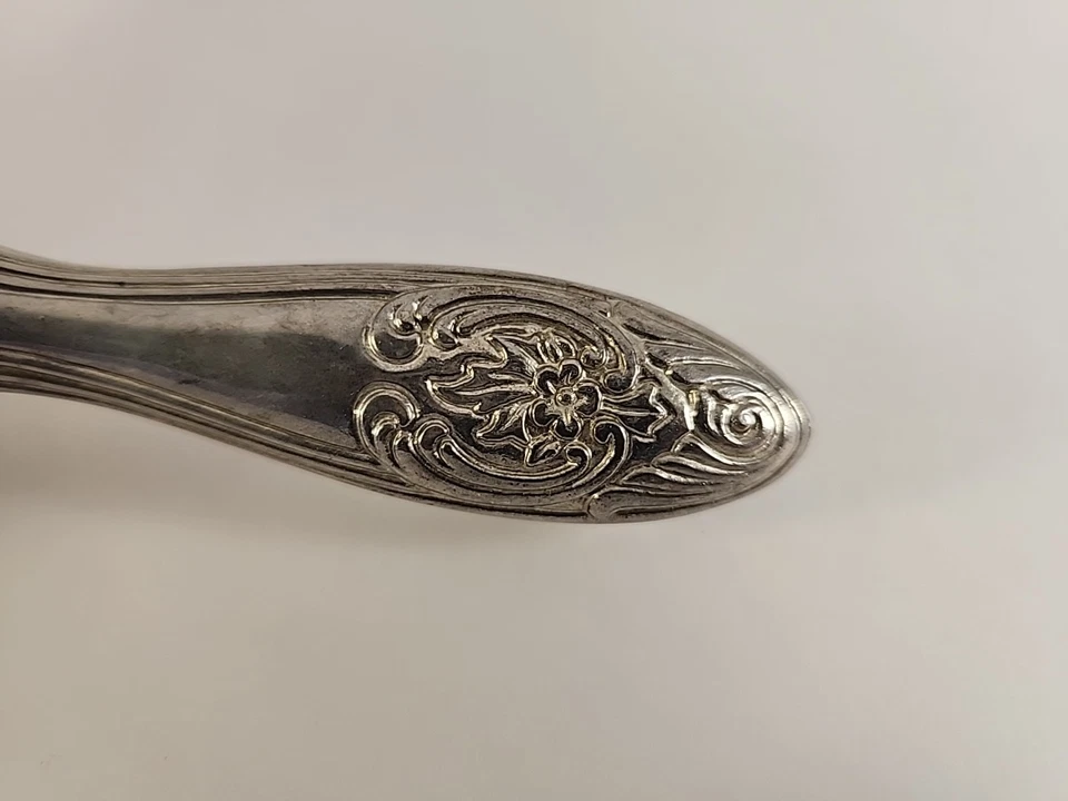 Vintage Silver Plated Vanity Brush Floral Art Nouveau Design - Image 3 of 4