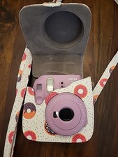Fujifilm Instax Mini 9 Instant Camera and Case - Lilac Purple, Simpsons Donut
