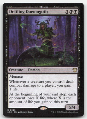 #ad Defiling Daemogoth 25 SOC Commander: Secrets of Strixhaven Magic MTG NM $4.36