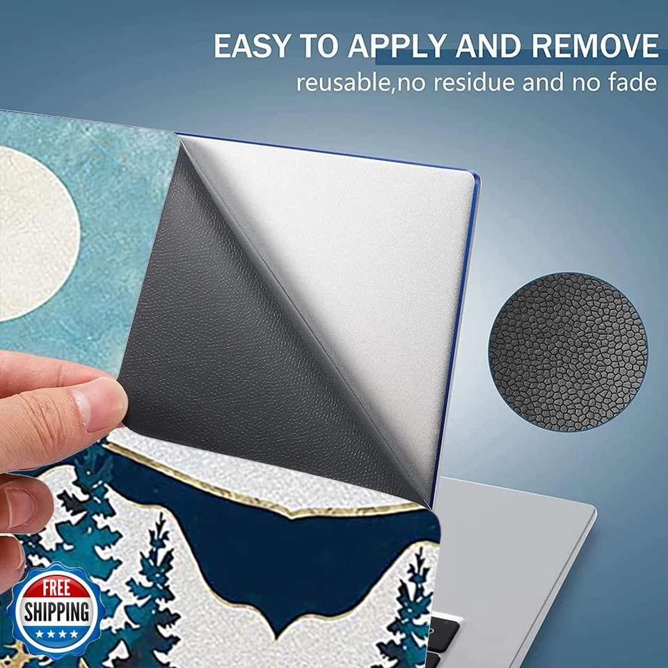 Newplenty Laptop Skin Sticker 13-15.6in Universal Vinyl Decal Mountain Moon - Image 4 of 4