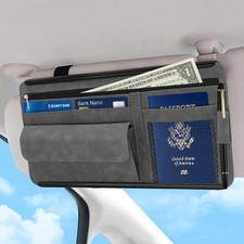 Sun Visor Organizer, Multi-Pocket Auto Visor Organizer for Car, SUV and Truck, C