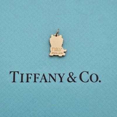 EXTREMELY RARE Retired Tiffany & Co. 18k Rose Gold NEW Yorkie Dog