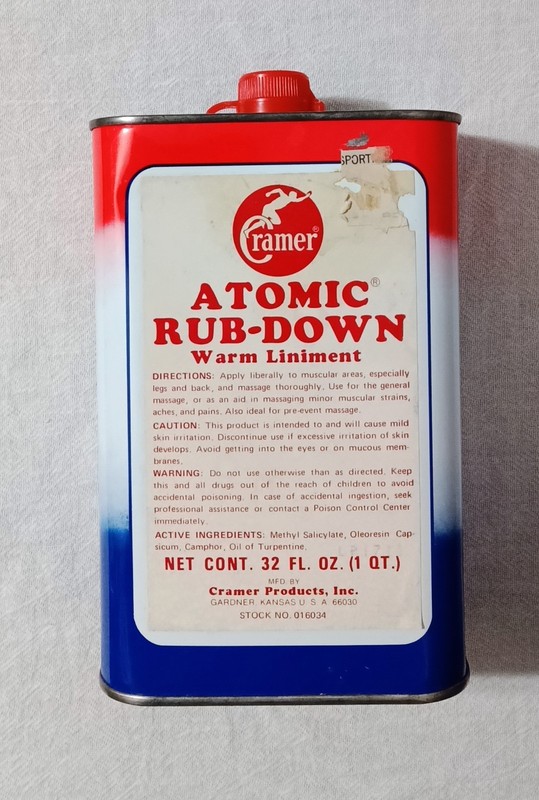 CRAMER ATOMIC RUB DOWN WARM LINIMENT CAN