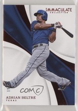 2017 Panini Immaculate Red 19/25 Adrian Beltre #88 HOF 04br