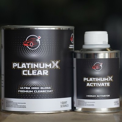 PlatinumX Clear Coat QUART Kit 4:1 Ultra High Gloss Automotive Clearcoat!