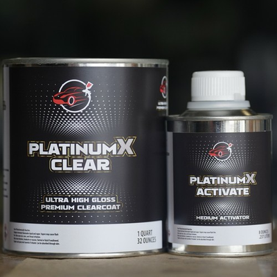 #ad PlatinumX Clear Coat QUART Kit 4:1 Ultra High Gloss Automotive Clearcoat $39.59