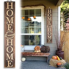 Home Sweet Home Sign for Front Door - Rustic Outdoor 47 inch Rustic Brown Home