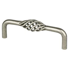 Berenson 9960-2AP-P Cabinet Handle 4" Steel Birdcage Vintage Weave Pull