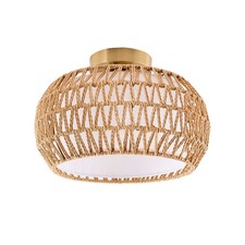 Natural Wicker Rattan Ceiling Light Shade Boho Lampshade Scandi Handmad Woven UK