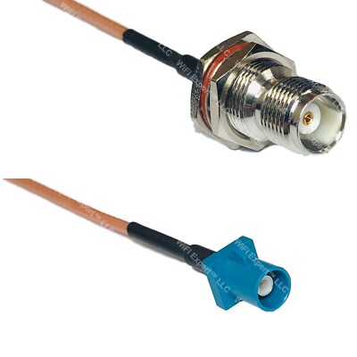 RG316 TNC FEMALE BULKHEAD to Fakra Z Male RF Cable Rapid-SHIP LOT