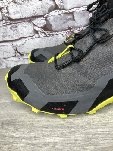 SALOMON Cross Hike Mid GTX Gray Lime Black Hiking Boots Men’s Sz 11M US/45 1/3EU - Picture 16 of 24