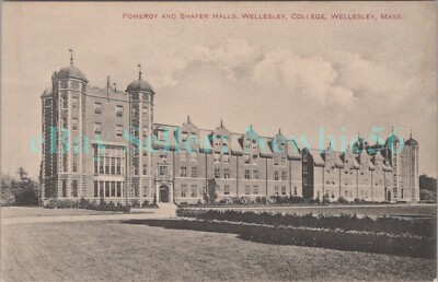 Wellesley Mass MA - POMEROY & SHAFER HALLS AT WELLESLEY COLLEGE - Postcard