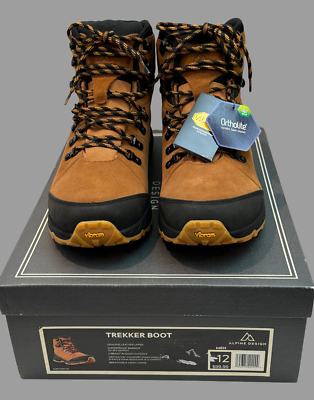 Alpine Design Trekker Boot Men 10.5 Suede Leather Waterproof Vibram Tan Ortholte Alpine Design Trekker Boot Vibram 14 (47) New | Mercari main image 4