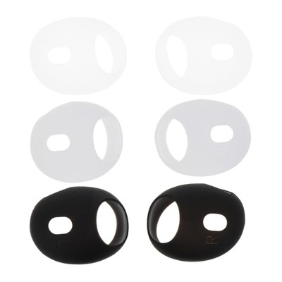 3 Pair Replacement Earbuds Silicone Eartips Earpads for 2 Earphones