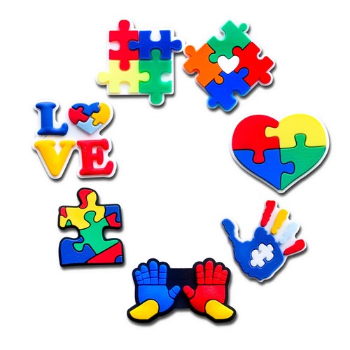 22PCS Autism Awareness Shoe Charms Decoration for Clog Sandals Encourage Charms - Picture 6 of 6