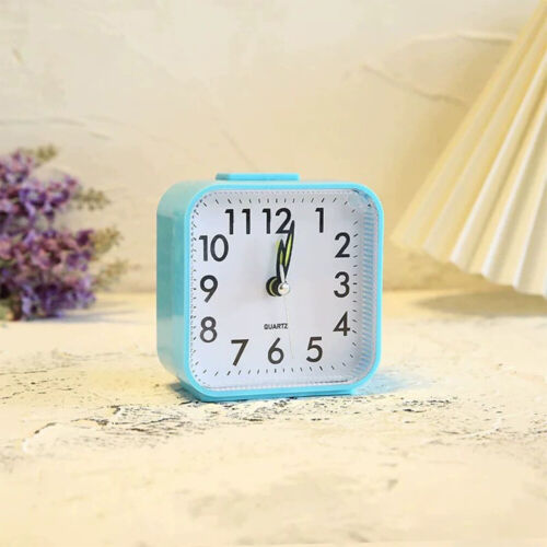 Alarm Clock LED tlight Snooze Quiet Non Ticking Battery Powered Bedroom - Picture 3 of 12