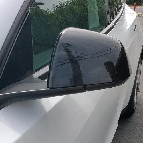 Right Left Side View Mirror Cover Wing Cap Replacement For Tesla Model Y 2017+ - Picture 2 of 10