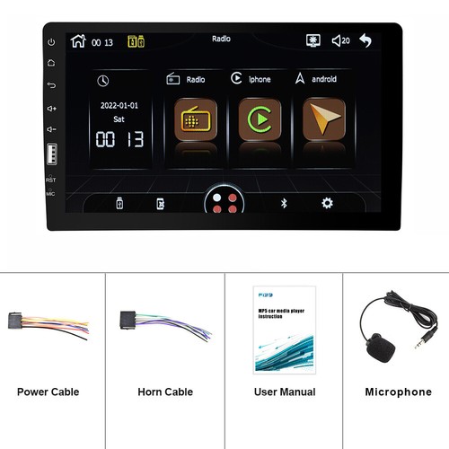 9" Single 1 Din Touch Screen Car Stereo Apple Carplay Android Auto USB BT Radio - Picture 13 of 15