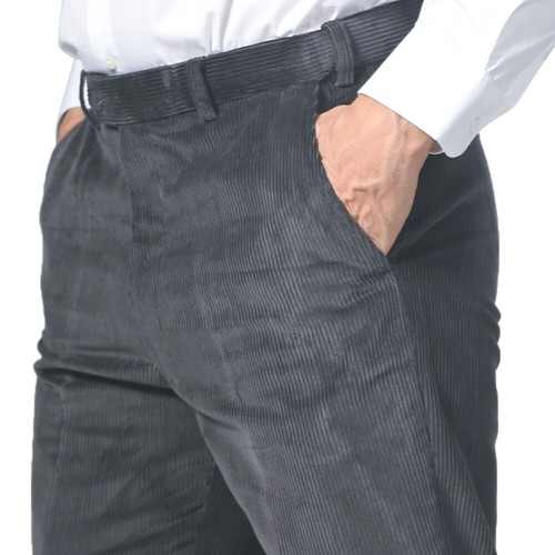 Men’s Corduroy Cord Trousers Pants Quality High Waist Expandable Waist Upto 60" - Picture 18 of 39