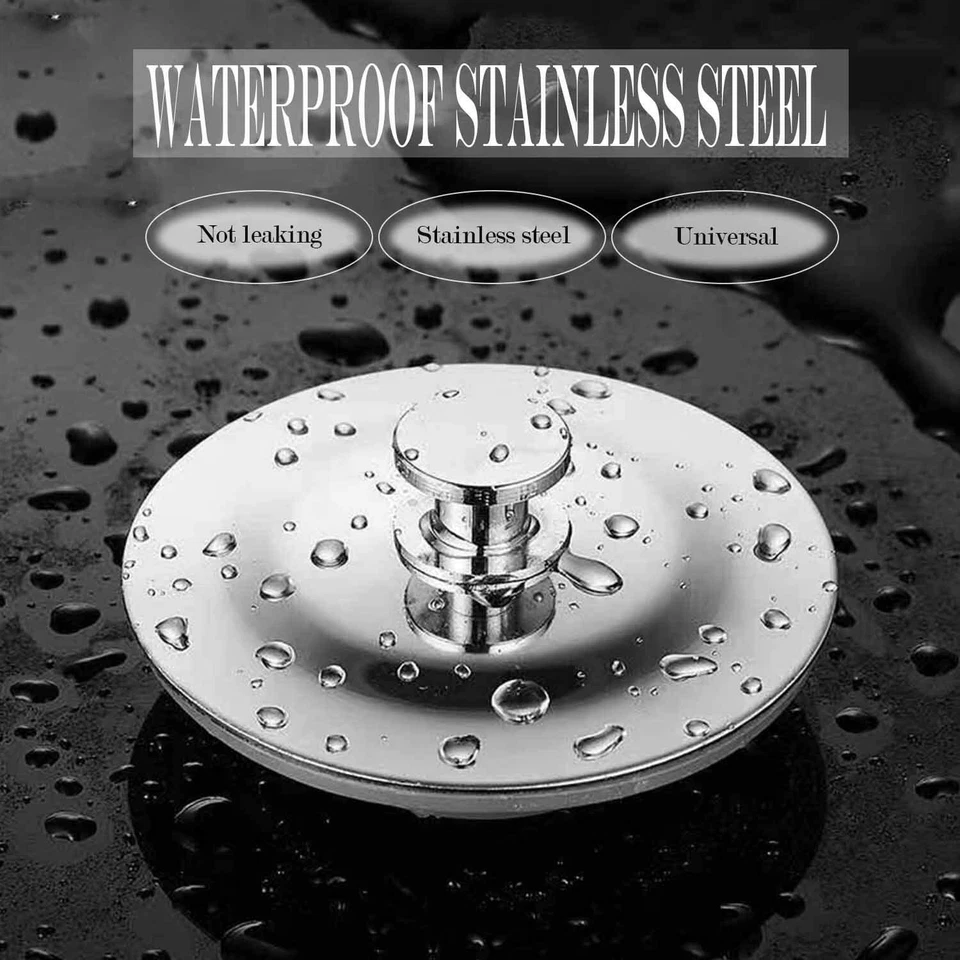 Bouchon Baignoire 42-44mm Baignoire Bouchon en Silicone Bouchon de Vidange Bl... - Photo 3/4