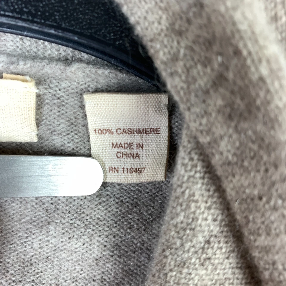 Cárdigan suéter de cachemir Inhabit para mujer talla P tostado brezo cascada frente abierto Foto 4 de 4