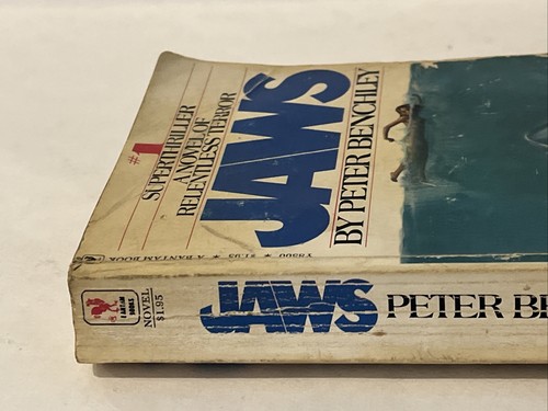 Jaws movie by Peter Benchley (PB Bantam 1974) 9th printing - FAIR - see desc. - Picture 3 of 24